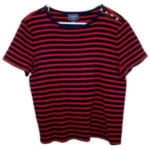 NICE Chaps Ralph Lauren Blue Red Stripe Shirt Cotton Stretch XL, XLNT USED COND